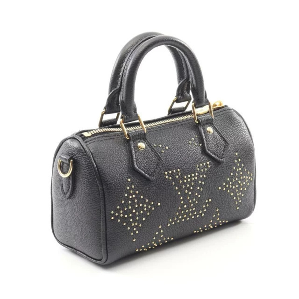 Louis Vuitton Monogram Leather Black Studded Empreinte Handbag Speedy